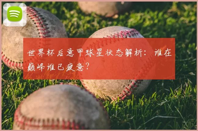 世界杯后意甲球星状态解析：谁在巅峰谁已疲惫？