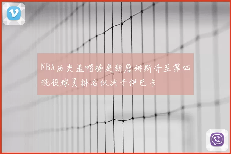 NBA历史盖帽榜更新詹姆斯升至第四现役球员排名仅次于伊巴卡