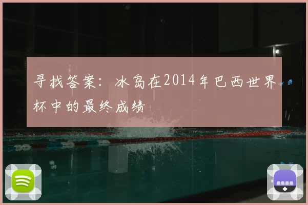 寻找答案:冰岛在2014年巴西世界杯中的最终成绩
